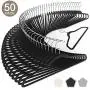 VEEYOO Premium Velvet Suit Hangers - Heavy Duty, Ultra Thin, Non Slip & Space Saving Clothes Hangers 360 Degree Chrome Swivel Hook Velvet Hangers for Coat Suit Shirt Dress Pants (Set of 50 PCS, Black) VEEYOO Premium Velvet Suit Hangers - Heavy Duty, Ultra Thin, Non Slip & Space Saving Clothes Hangers 360 Degree Chrome Swivel Hook Velvet Hangers for Coat Suit Shirt Dress Pants (Set of 50 PCS, Black)