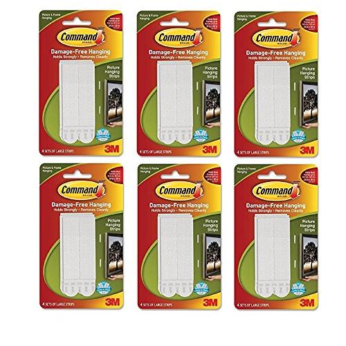 Command Large Picture-Hanging Strips, White, 24-Sets Command Large Picture-Hanging Strips, White, 24-Sets