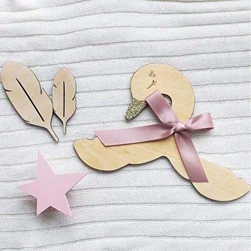 shlutesoy Swan Bowknot Wooden Hanger Kids Room Clothes Rack Home Decor Photography Prop shlutesoy Swan Bowknot Wooden Hanger Kids Room Clothes Rack Home Decor Photography Prop