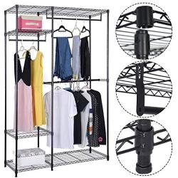 Organizer Closet Garment Rack Portable Clothes Hanger Home Shelf 48&quotx18&quotx71"