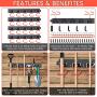 MOHOO Adjustable Storage System 64 Inch, Wall Holders for Tools, Wall Mount Tool Organizer, Garage Organizer, Garden Tool Organizer, Heavy Duty Tools Hanger with 4 Rails 16 Hooks