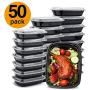 Glotoch Meal Prep Containers 32ounce Containers Single 1 Compartment with Lids Food Storage Containers Bento Boxes Microwave,Freezer,Dishwasher Safe Lunch Containers (50)