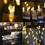 Glintee Photo Clip String Lights,20 LED Fairy String Lights with Clips for Hanging Photo, Cards, Bedroom Indoor Decor Party Wedding Decorations Battery Operated(Warm White)