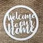 Circle Door Hanger - Welcome to Our Home Door Hanger - Modern Welcome Sign - Neutral Door Hanger - Everyday Modern Wreath - Year-round