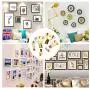 Fixget 130 Pcs Picture Hangers, Picture Hooks Heavy Duty Picture Frame Hangers (Gold)