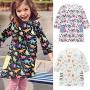 Jshuang ?（12M-5T）Toddler Baby Girls Long Sleeve Cartoon Dinosaur Print Dress Outfits Clothes