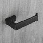 Durafe Toilet Roll Holder Stainless Steel 304 Square Towel Hanger Wall Mounted Hooks for Bathroom Matte Black