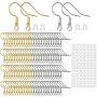 Earring Hooks,100 PCS/50 Pairs Sterling Silver Earring Hooks, Hypoallergenic Earring Hooks with Clear Silicone Earring Backs Stoppers for DIY Jewelry Making
