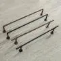 ZEMIN Wall Coat Rack Clothes Hat Hanger Holder Rod Iron Words Retro Style, 2 Colors, 8 (Color : Red Bronze, Size : 175x13CM)