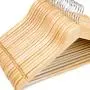Clutter Mate Wood Clothes Hangers Natural Wooden Coat Hanger 20-Pack
