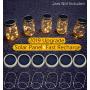 Aobik Solar Mason Jar Lid Lights, 6 Pack 30 Led String Fairy Star Firefly Jar Lids Lights,6 Hangers Included(Jars Not Included), Best for Mason Jar Decor,Patio Garden Decor Solar Laterns Table Lights