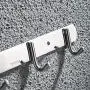 Ghelf 304 Brushed Stainless Steel Hook Rack Wall Rack Utility Rack Coat Rack 3/8 Hooks Metal Wall Mounted Board Hook Rack Clothes Hanger Door Hanger Rack for Bathroom Kitchen (Size : 6hook)
