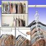 TOPIND Stainless Steel Metal Hangers Space Saving Organizer Clothing Hangers, Vertical Clothes Hangers for Wardrobe Space Saver,Closet Organization Hangers Wardrobe Storage Accessories (10 pcs)