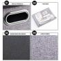 Seckon Collapsible Storage Boxes Container Bins with Lids Covers[2Pack] Large Odorless Linen Fabric Storage Organizers Cube with Metal Handles for Office, Bedroom, Closet, Toys