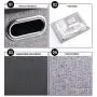 Seckon Collapsible Storage Boxes Container Bins with Lids Covers[2Pack] Large Odorless Linen Fabric Storage Organizers Cube with Metal Handles for Office, Bedroom, Closet, Toys