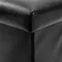 Beowind Practical Folding Storage Ottoman Versatile Space-Saving Storage Square Shape Surface Toy Boxes Footstool Black (02 Black)