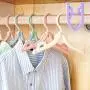 ETSAMOR 10PCS Travel Clothes Hangers Magic Portable Glamorous Plastic Folding Coat Hanger with Anti-slip Grooves for Outdoor Camping Hiking