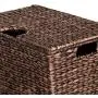 Manoch 2 Pieces Set Hand Woven Water Hyacinth Wicker Baskets Storage Organizer Bins Handles Large Basket Dimensions: 21.5"(L) x 13.5"(W) x 10"(H) Small Basket: 18"(L) x 12"(W) x 8"(H)