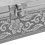 Set of 2 Aluminium Oxidized Buddha Embossed Travel Portable Trinket Jewelry Organizer Boxes Storage