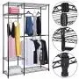 48&quotx18&quotx71" Closet Organizer Garment Rack Portable Clothes Hanger Home Shelf