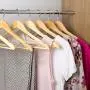 HANGERWORLD 30 Natural Wooden 17.5inch Notched Coat Clothes Garment Hangers Non Slip Pants Bar HANGERWORLD 30 Natural Wooden 17.5inch Notched Coat Clothes Garment Hangers Non Slip Pants Bar
