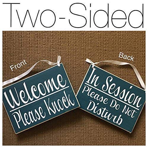 IN SESSION Please Do Not Disturb WELCOME Please Knock Two Sided 8x6 Spa Salon Office Wood Open Closed Rustic Custom Sign Welcome Home Office Door Hanger IN SESSION Please Do Not Disturb WELCOME Please Knock Two Sided 8x6 Spa Salon Office Wood Open Closed Rustic Custom Sign Welcome Home Office Door Hanger