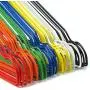 HANGERWORLD 100 Multi Color Coating 16inch Metal Wire 13 Gauge Pants Bar Coat Clothes Garment Hangers