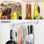 YourGift 30 Pack Heavy Duty S Hooks Black S Shaped Hooks Hanging Hangers Hooks for Kitchen, Bathroom, Bedroom and Office: Pan, Pot, Coat, Bag, Plants(30 Pack/Black/Small)