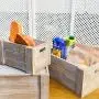 REVOLUMINI Decorative Wood Crates,Set of 4 Rectangle Storage Boxes, Nesting Storage Crates with Handles (Grey) REVOLUMINI Decorative Wood Crates,Set of 4 Rectangle Storage Boxes, Nesting Storage Crates with Handles (Grey)