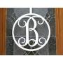 Fancy Script Metal Initial Door or Wall Sign - Optional Door Hanger - Monogram Fancy Script Metal Initial Door or Wall Sign - Optional Door Hanger - Monogram