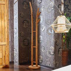 XIAOLONG Chinese Solid Wood Hanger Floor Coat Rack Bedroom Living Room Clothes Rack Modern Vertical Floor Hanger