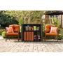 Rubbermaid Patio Chic Outdoor Storage Deck Box, Black Oak Rattan Wicker Basket Weave (1863391)