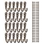 Sunmns 24 Pieces Coat Hooks Single Wall Mounted Robe Hook Vintage Hanger with 50 Pieces Screws (Bronze)
