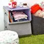 EZOWare 2 Pack Stackable Storage Bins with Lids and Handles, Linen Fabric Foldable Storage Cubes Bin Boxes Containers for Home, Office, Nursery, Closet, Bedroom, Living Room (Large) EZOWare 2 Pack Stackable Storage Bins with Lids and Handles, Linen Fabric Foldable Storage Cubes Bin Boxes Containers for Home, Office, Nursery, Closet, Bedroom, Living Room (Large)