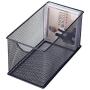 MyGift Set of 3 Black Metal Mesh CD Storage Boxes