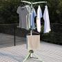 QFFL 3-Arm Ironing Tidy & Airer, Clothes Airer Dryer Silver/Blue Hangers (Color : Blue)