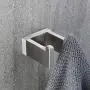 Durafe 2 Pack Towel Coat Hook SUS304 Square Hook Towel Hanger for Bathroom Wall Mounted Brushed Nickel