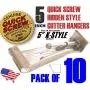 Quick Screw 5" 10 Pack Premium Hidden Rain Gutter Bracket Hook Hangers with screw clip style Quick Screw 5" 10 Pack Premium Hidden Rain Gutter Bracket Hook Hangers with screw clip style