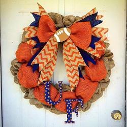 Burlap Gator Wreath Florida Gators UF Football Orange and Blue Door Decor Door hanger Christmas Gift