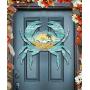 G.DeBrekht Crab Coastal Waves Scenic Sunset Rustic Wooden Door hanger / wall decor #8198511H