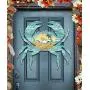 G.DeBrekht Crab Coastal Waves Scenic Sunset Rustic Wooden Door hanger / wall decor #8198511H