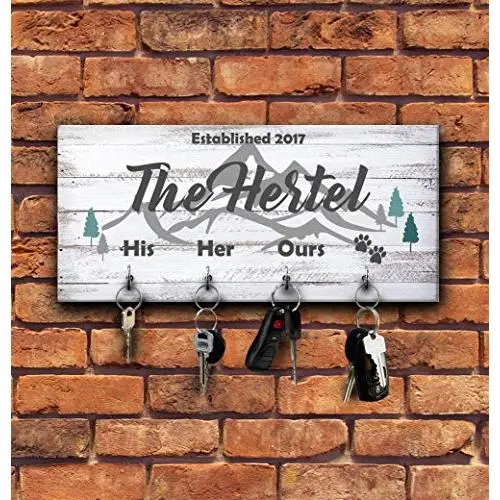 Wooden Key Hanger for Wall, Personalized Wedding Gift for Home, Decorative Family Key Holder, Housewarming Present, New Home Decor, Custom Wall Key Rack Wooden Key Hanger for Wall, Personalized Wedding Gift for Home, Decorative Family Key Holder, Housewarming Present, New Home Decor, Custom Wall Key Rack