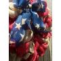 Burlap American Flag Wreath USA United States of America Red White Blue Burlap door hanger