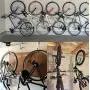 Garage Hooks,Cheaboom Heavy Duty Bike Storage Hooks Wall Hooks Screw-in Utility Storage Hangers Shed Garage Garden Hook Plastic Coated for Wall Mount/Ceiling (Grey Square Bike Hook x 6)
