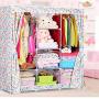 Hai Yan Boutique Cloth Wardrobe Cloth Wardrobe Assembly Fabric Wardrobe Storage Clothes Hanger Coat Rack Large Locker