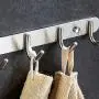 Mellewell Towel Hook Rail Coat Rack 10.7 inches with 4 Heavy Duty Hooks, Strong Bathroom Kitchen Organizer Wall Hanger Hooks, Brushed Stainless Steel, 08001HK04 Mellewell Towel Hook Rail Coat Rack 10.7 inches with 4 Heavy Duty Hooks, Strong Bathroom Kitchen Organizer Wall Hanger Hooks, Brushed Stainless Steel, 08001HK04