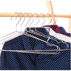 10pcs 45cm Super Strong Stainless Steel Metal Wire Hangers Clothes Hangers, Coat Hanger, Suit Hanger