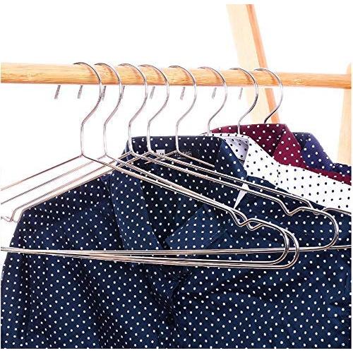 10pcs 45cm Super Strong Stainless Steel Metal Wire Hangers Clothes Hangers, Coat Hanger, Suit Hanger