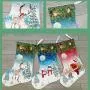 Xmas Ornament Christmas Stocking Snowflakes Christmas Decor Fork and Knives Pocket Tree Hanger for Gift Christmas Tree Decoration