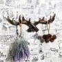 Antlers Wall Mounted Coat Hooks Vintage Rustic Cast Iron Deer Clothes Hanger for Coat Rack, Key Holder, Hat Hanger, Bath Room Wall Hanger(Dark) Antlers Wall Mounted Coat Hooks Vintage Rustic Cast Iron Deer Clothes Hanger for Coat Rack, Key Holder, Hat Hanger, Bath Room Wall Hanger(Dark)